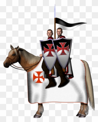 Two Mounted Knights - Templar Png Clipart