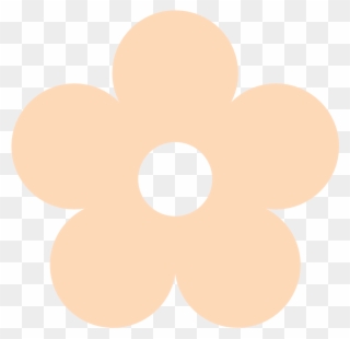 Color Peach - Simple Flower Drawing With Color Clipart