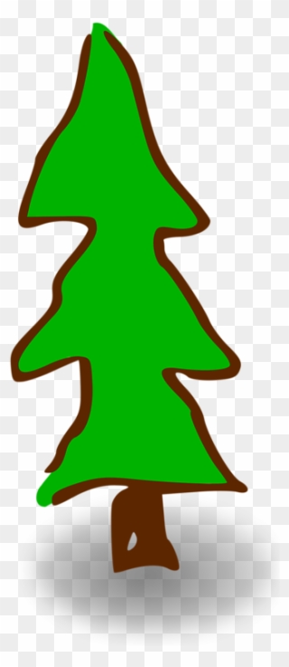 Collection Of Cartoon Christmas Tree Pictures - Clip Art - Png Download