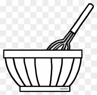 Mixing Bowl Clipart Black And White - Png Download