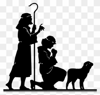 Here Is A Collection Of Research Materials For Christmas - Shepherds And Sheep Silhouette Clipart