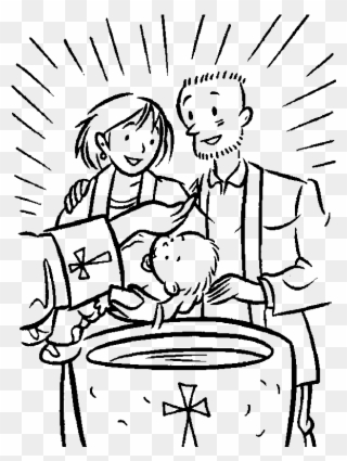 Sacrament Of Baptism - Baptism Colouring In Sheets Clipart