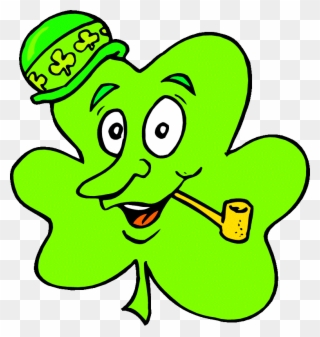 Saint Patrick - Funny 4 Leaf Clover Clipart