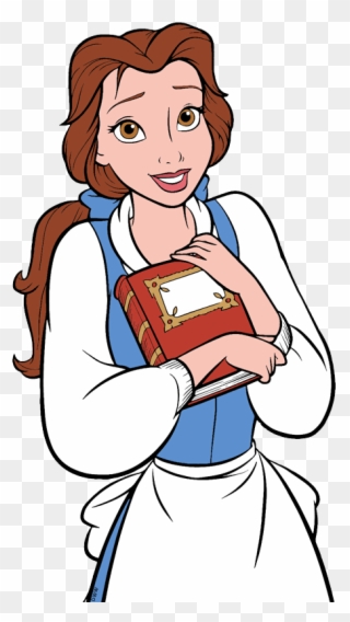 Belle Holding Book - Book Clipart