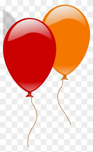 Big Image - Orange And Red Balloons Clipart