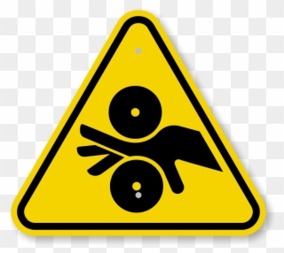 Pinch Point Cliparts - Roller Warning Sign - Png Download