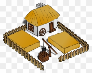 Kisscc0 Farmer Farmhouse Computer Icons Barn Rpg Map - Medieval Farm Clipart - Png Download