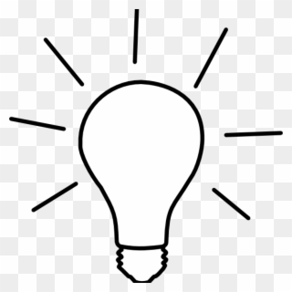 Lightbulb Clipart Idea Light Bulb Clip Art At Clker - Light Bulb Clipart Black And White - Png Download
