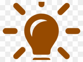 Bulb Clipart Orange - Light Bulb Icon Brown - Png Download