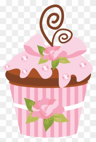 Gallery Of Free Clip Art For Commercial Use 5 Starburst - Cup Cake Rosa Png Transparent Png