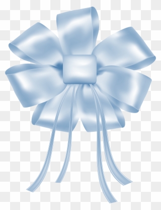 Blue Bow Png Best - Light Blue Ribbon Bow Clipart