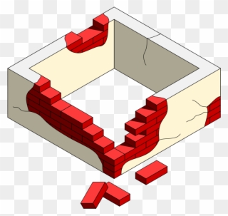 Free Damaged Brick Wall - Clip Art - Png Download