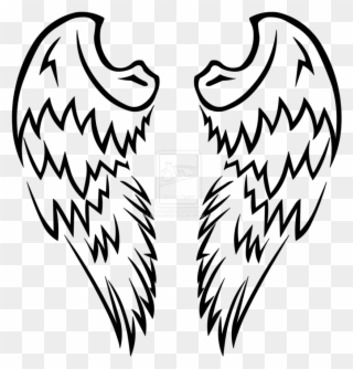 Vector Free Download Clipart Angel Wing Graphics - Easy Tribal Tattoo Designs - Png Download