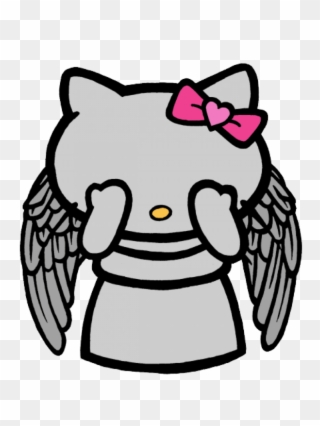 Hello Kitty Angel Dr Clipart Hello Kitty The Doctor - Hello Kitty Weeping Angel - Png Download