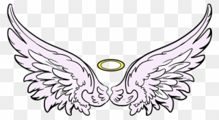 Crown Clipart Angel - Angel Wings Drawing Simple - Png Download