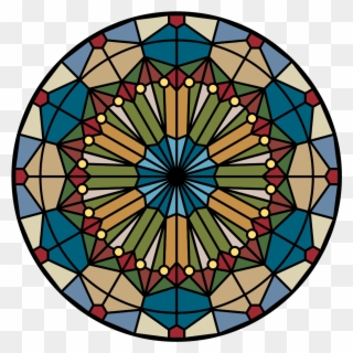 Free To Use Public Domain Clip Art Page - Stained Glass Round Windows Clipart - Png Download