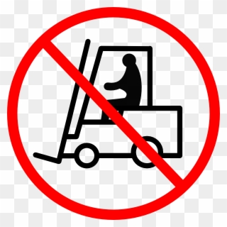 No Forklift Warning Sign Clipart