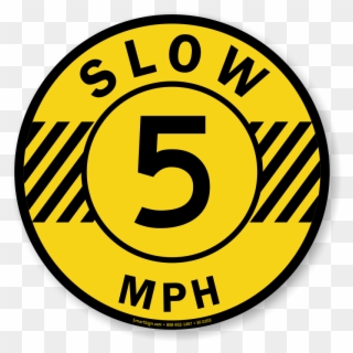 Forklift Speed Limit Signs - Circle Clipart