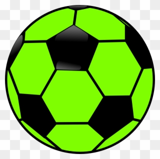 Leaf Clipart Black And White - Green And Black Soccer Ball - Png Download