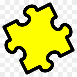 Yellow Puzzle Piece Clip Art - Puzzle Piece Clipart - Png Download