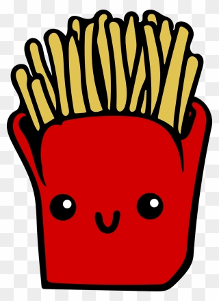 French Fries Fast Food Cartoon Junk Food Potato Chip - Kawaii Fries Clipart