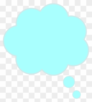 Thinking Bubble Clipart - Light Blue Speech Bubbles - Png Download