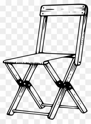 Table Folding Chair Camping Furniture - Chair Clipart Black And White Png Transparent Png