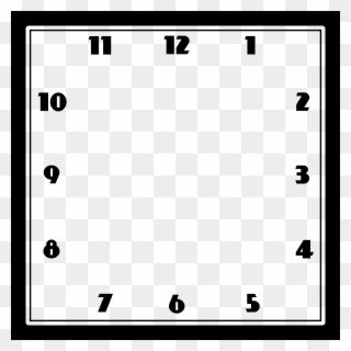 White Square Cliparts - Square Clock Without Hands - Png Download