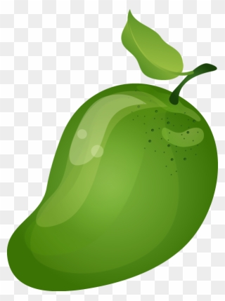 Green Mango Clipart - Mango Green Clip Art - Png Download