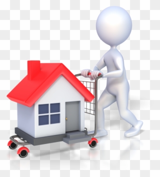 Garage Clipart Detached House - Buying House Png Transparent Png