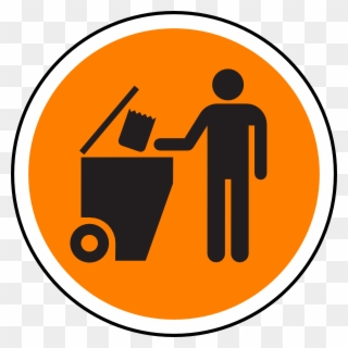 Waste Sign Clip Art - Put The Trash In The Bin - Png Download