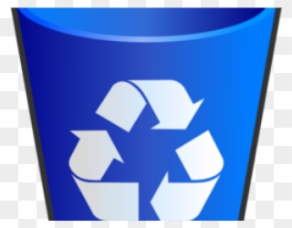 Trash Can Clipart Blue - Recycle Logo Black Background - Png Download