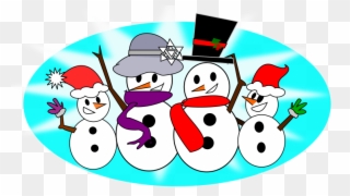 Christmas Craft Clipart - Snowman Family Clipart - Png Download