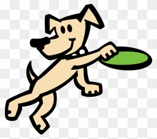 Frisbee Clipart Dog Play - Png Download