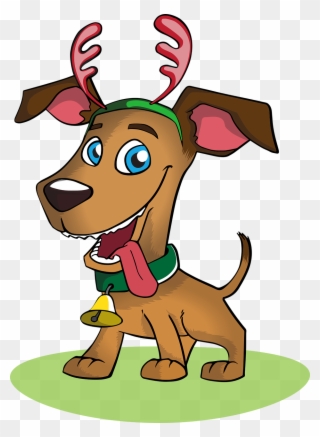 Christmas Cartoon Dog Clipart Png Animated Cute Christmas Pets Transparent Png 500130 Pinclipart