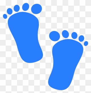 Footprint Clipart Images 19 Blue Ba Footprints Image - Blue Footprint Clip Art - Png Download
