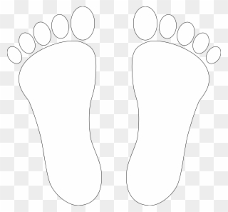 Foot Print Images Cliparts Co Footprinttwoblackwhite - Feet Clipart Black And White Png Transparent Png