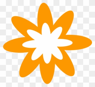Orange Flower Icon Png Clipart