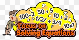 Focus Clipart Easy Test - Equation Solving - Png Download