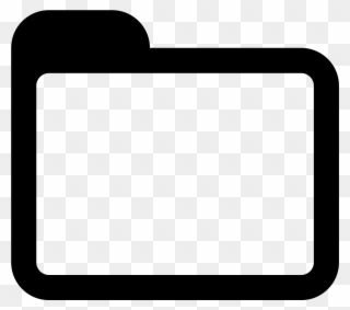 Folder Clipart Black And White - Folder Icon Black And White - Png Download