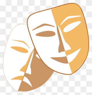 Theatre Masks Clip Art - Theatre Masks - Png Download