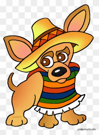Graphic Free Library Panda Free Images Mexican Clip - Chihuahua With Sombrero Clipart - Png Download