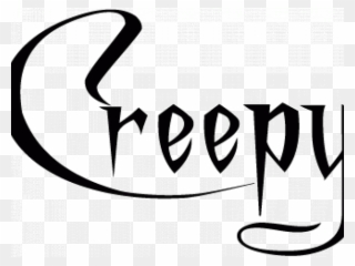 Creepy Clipart - Creepy Halloween Words Clip Art - Png Download