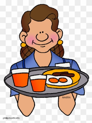 Better Breakfast For A Better Beginning Dining With - Meal Waitress Clip Art - Png Download
