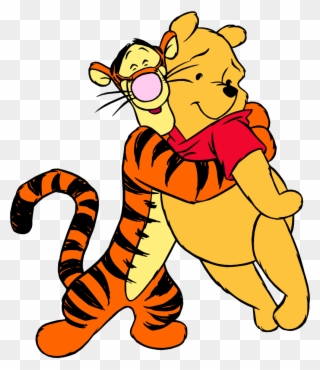 Disney Clipart Minnie Mouse Free Images - Winnie The Pooh And Tigger Hugging - Png Download