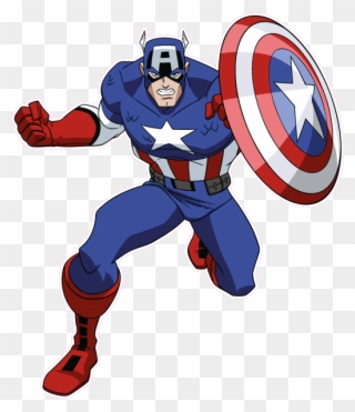 Capitán América - - Captain America Cartoon Jpg Clipart