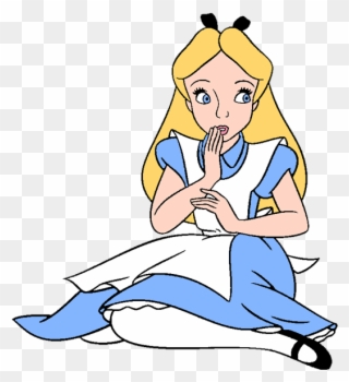 Alice In Wonderland Tea Cup Clipart Clipart Kid - Alice In Wonderland Sitting - Png Download