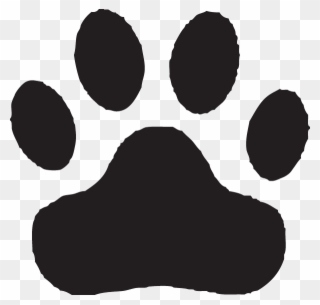 Panther Paws - Clipart Library - Cat Paw Print Template - Png Download