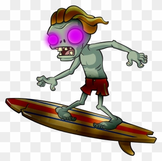 Graphic Free Stock Image Boot Leg Surfer Zombie Png - Plants Vs. Zombies 2: It's About Time Clipart