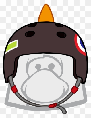 Spiked Skateboard Helmet - Headdress Club Penguin Clipart